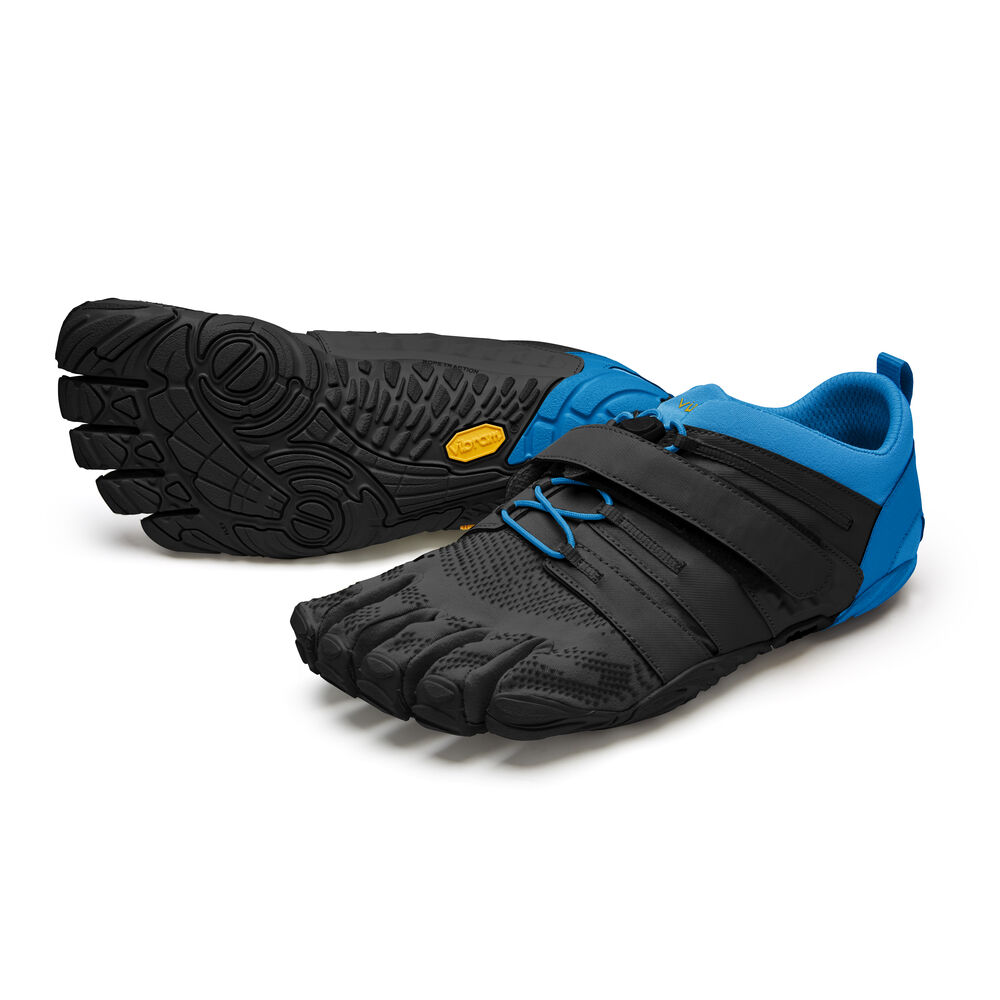 Vibram Fivefingers V-Train 2.0 Mens Training Shoes Black/Blue Australia (SAX158246)